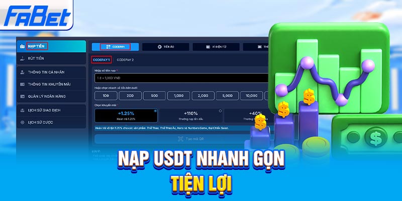 Nạp USDT nhanh gọn, tiện lợi
